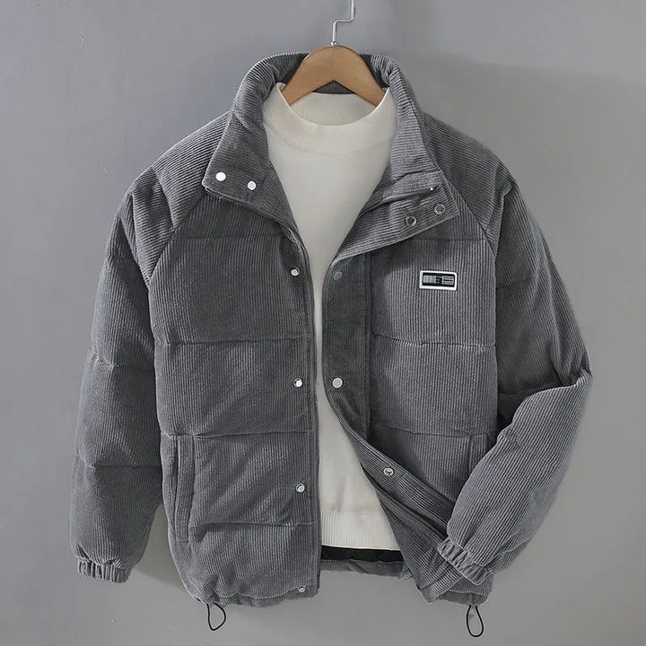 Ayres | Men's Corduroy Winter Jacket - Color:Gray;Size:XS