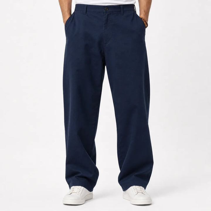 Barnaby | Baggy Loose Fit Wide Leg Jeans - Color:Blue;Size:S