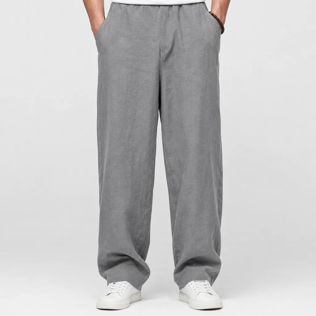 Barnaby | Baggy Loose Fit Wide Leg Jeans - Color:Gray;Size:S
