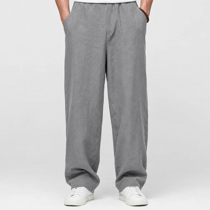 Barnaby | Baggy Loose Fit Wide Leg Jeans - Color:Gray;Size:S