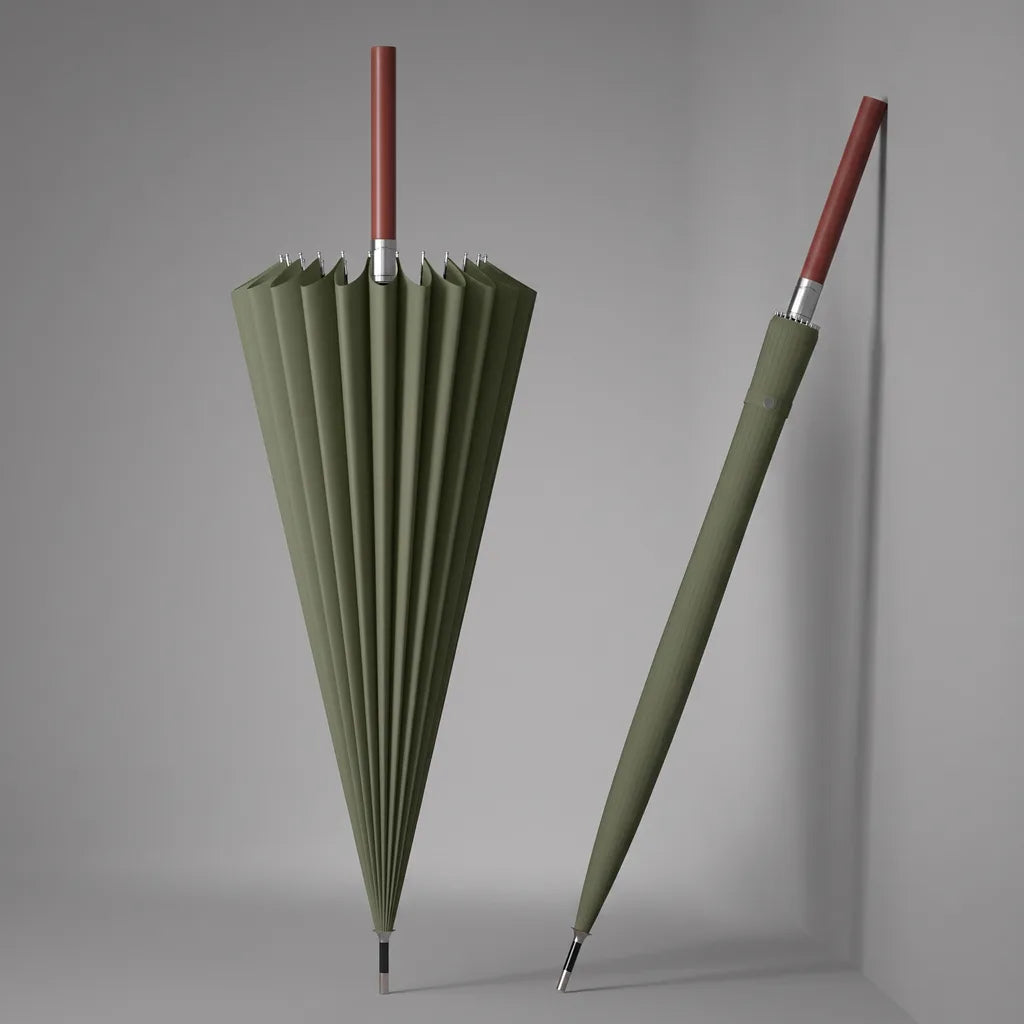 Barnaby | Long Handle Outdoor Umbrella - Color:Green