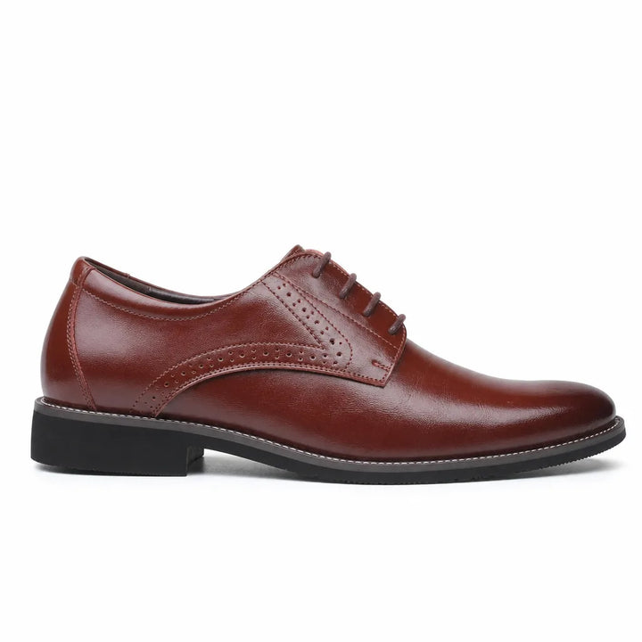 Men's Brown Emmeline Pointed Brogue Derbies