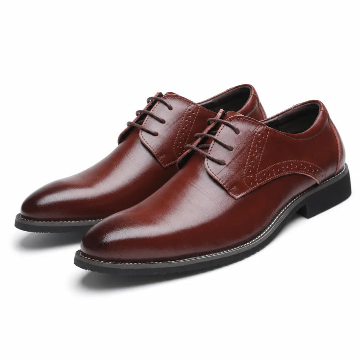 Barrett Lace-Up Dress Shoes - Color:Brown;Size:38
