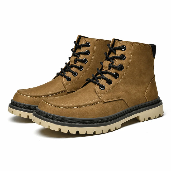 Barrett Leather Boots - Color:Beige;Size:39
