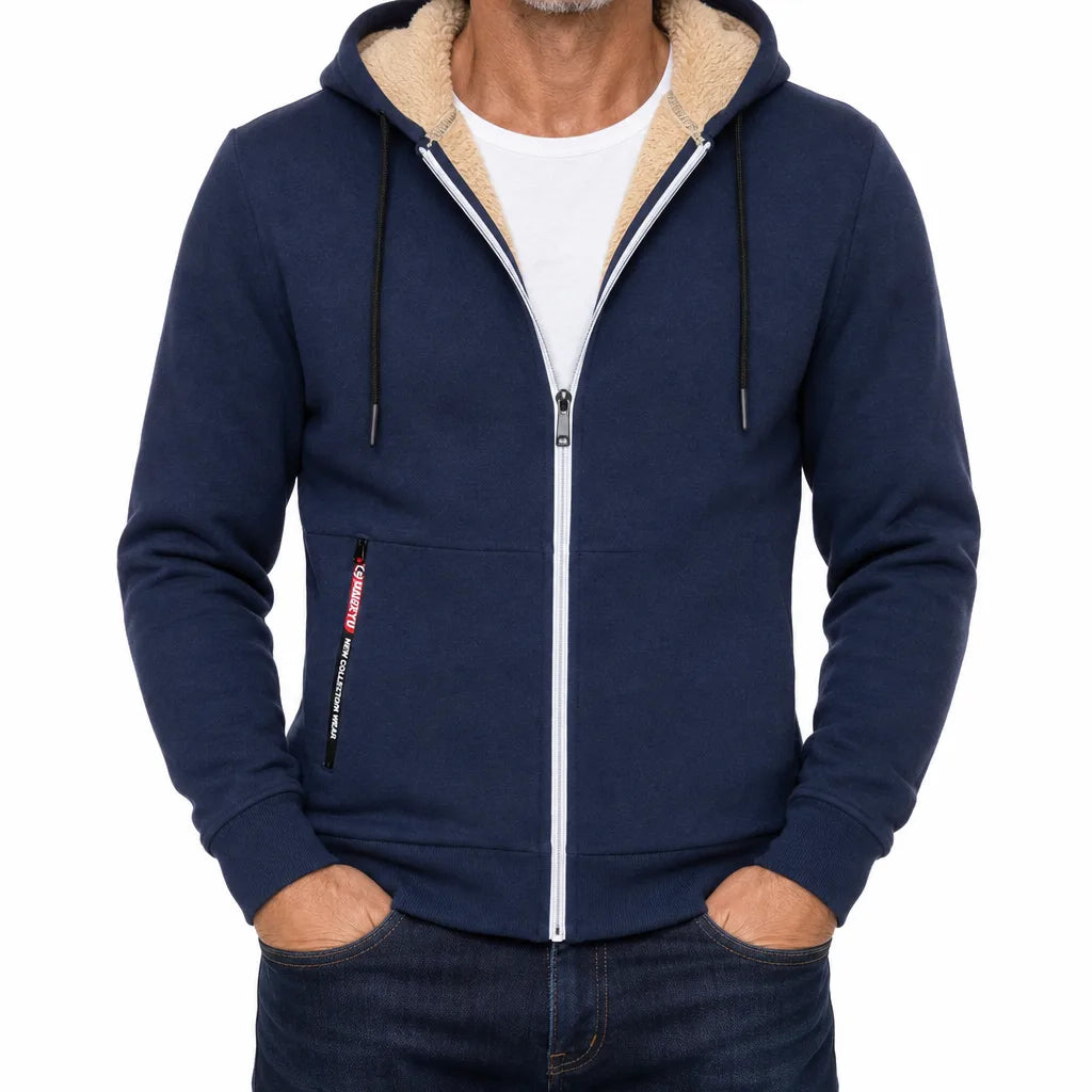 Barron Full Zip Hoodie - Color:Blue;Size:XS