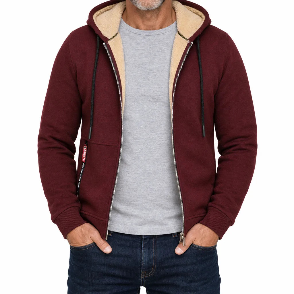 Barron Full Zip Hoodie - Color:Red;Size:XS
