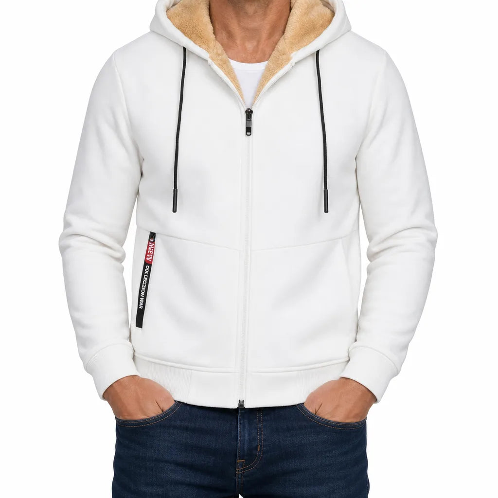 Barron Full Zip Hoodie - Color:White;Size:XS