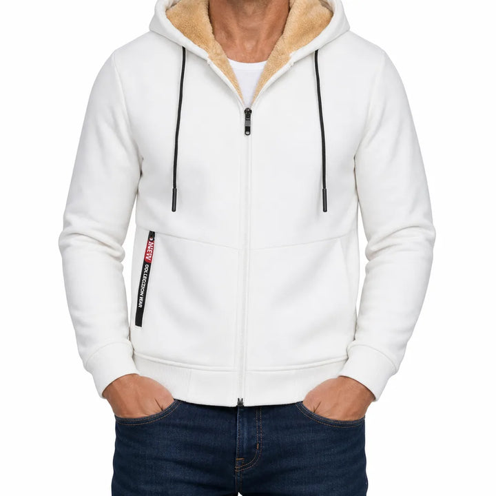 Barron Full Zip Hoodie - Color:White;Size:XS