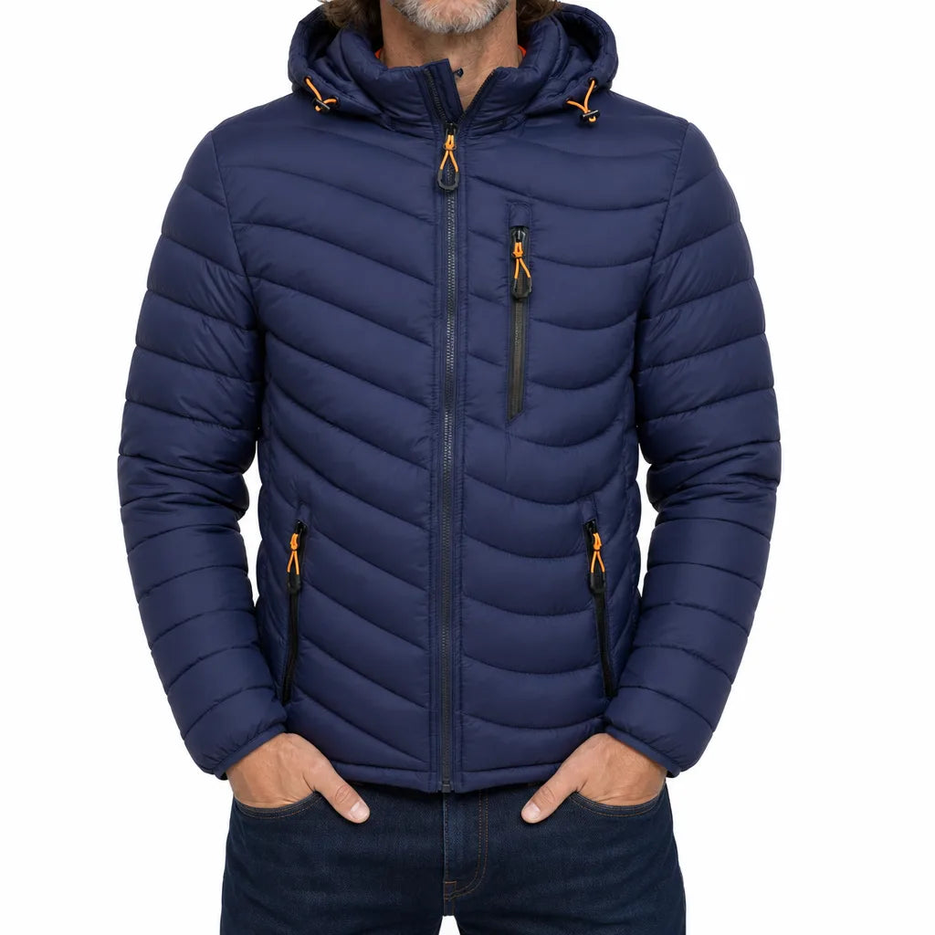 Bastian | Mens Fall Puffer Jacket - Color:Blue;Size:S