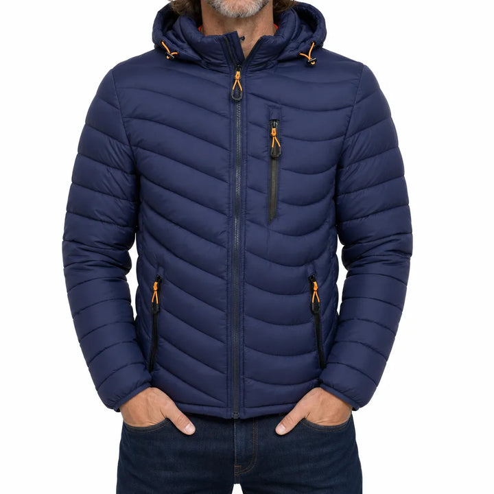 Bastian | Mens Fall Puffer Jacket - Color:Blue;Size:S