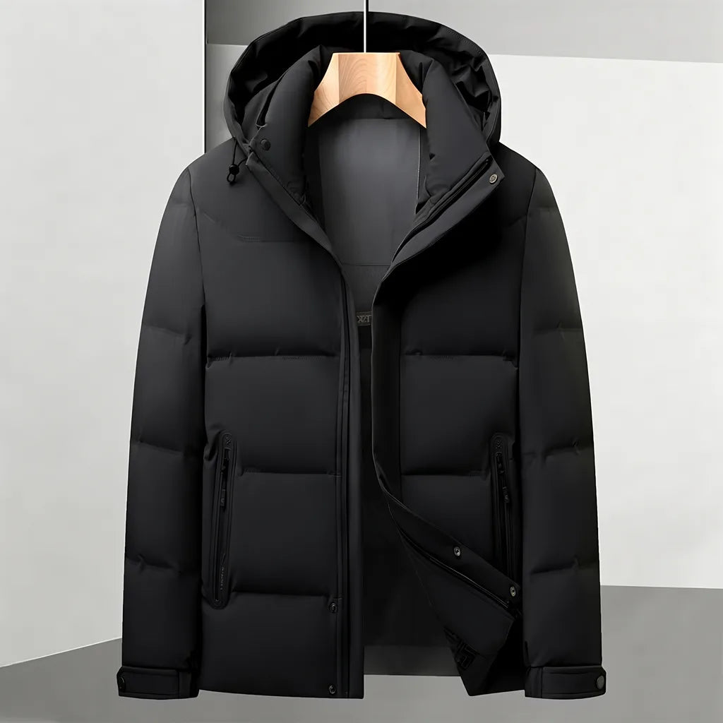Baxter | Men's Hooded Puffer Jacket - Color:Black;Size:M