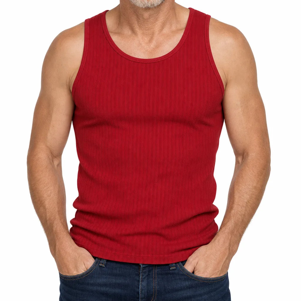 Baxter Slim Gym Tank - Color:Red;Size:S