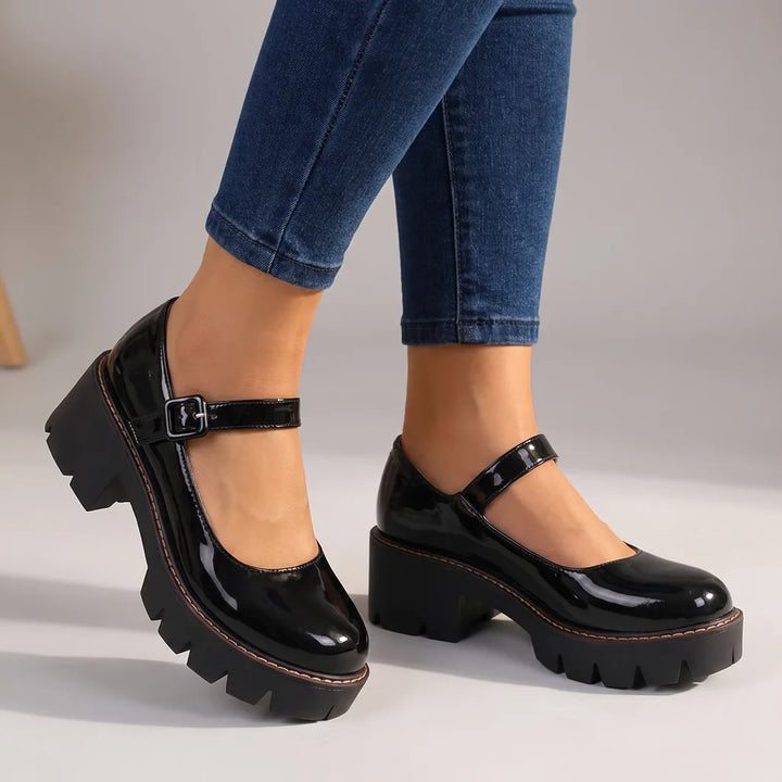 Beatrice | Women's Orthopedic Mary Jane Shoes - Color:Black;Size:35