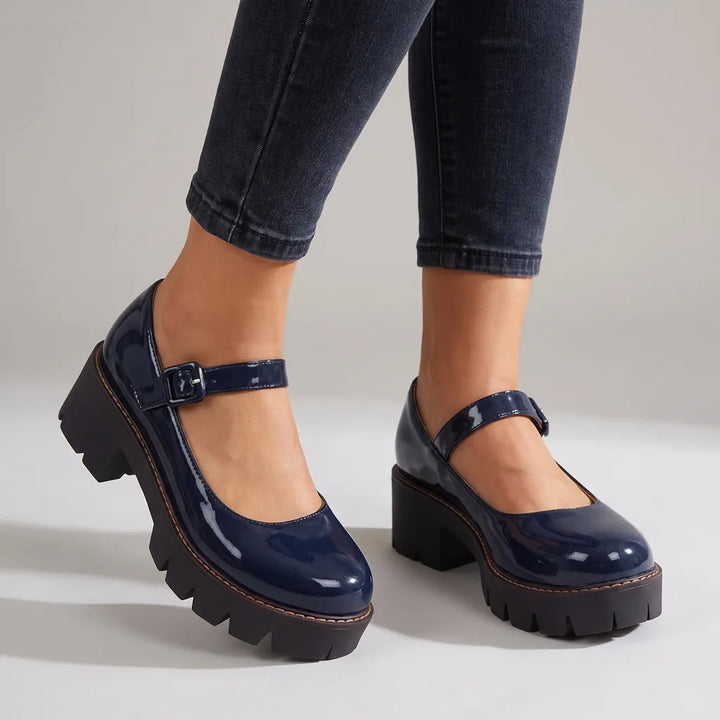Beatrice | Women's Orthopedic Mary Jane Shoes - Color:Blue;Size:35