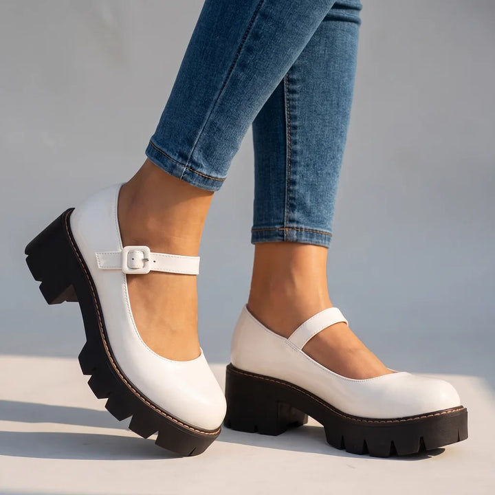 Beatrice | Women's Orthopedic Mary Jane Shoes - Color:White;Size:35