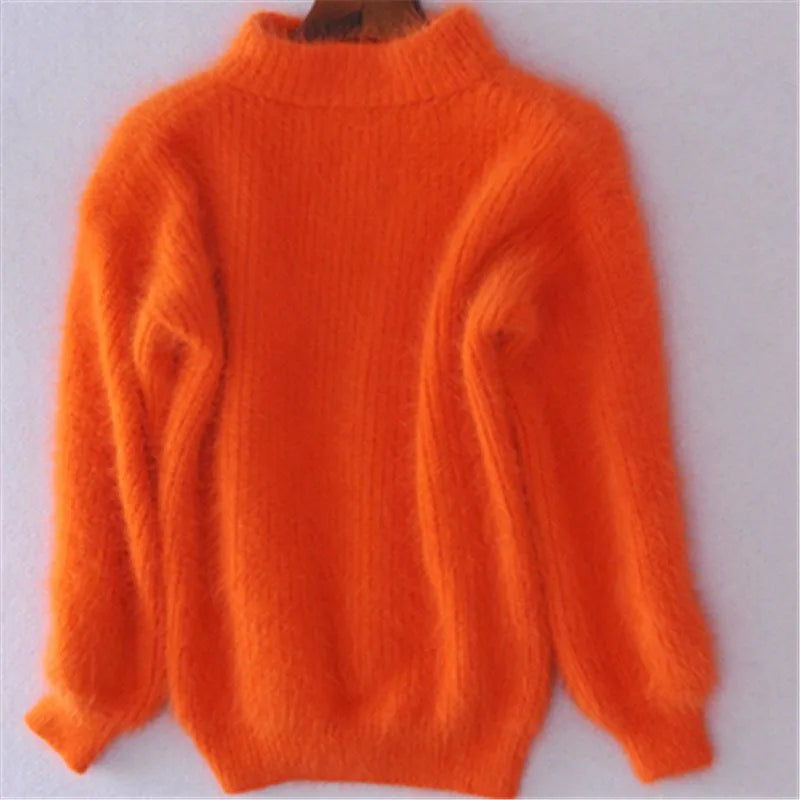 Beatrix | Women's Cozy Knit Sweater  - Size:XS;Color:Orange