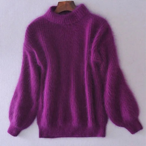 Beatrix | Women's Cozy Knit Sweater  - Size:XS;Color:Purple