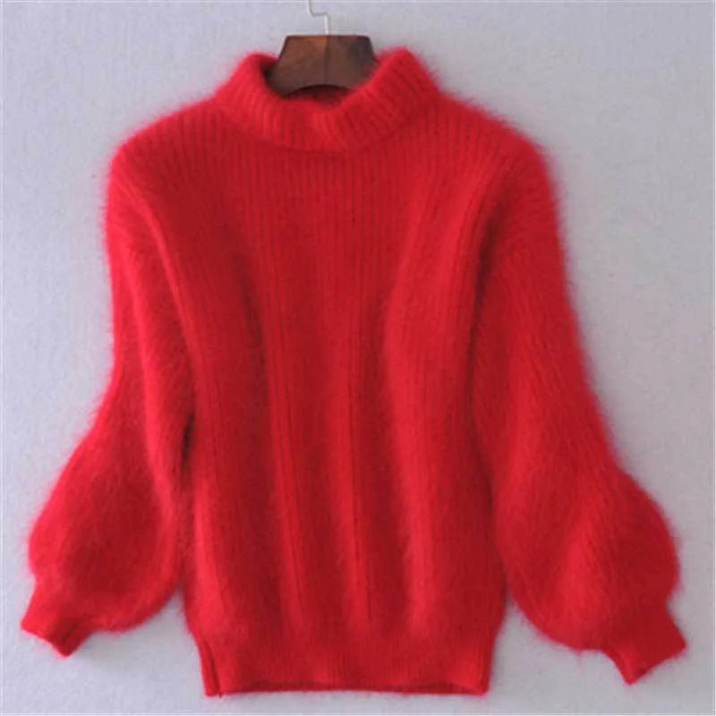 Beatrix | Women's Cozy Knit Sweater  - Size:XS;Color:Red