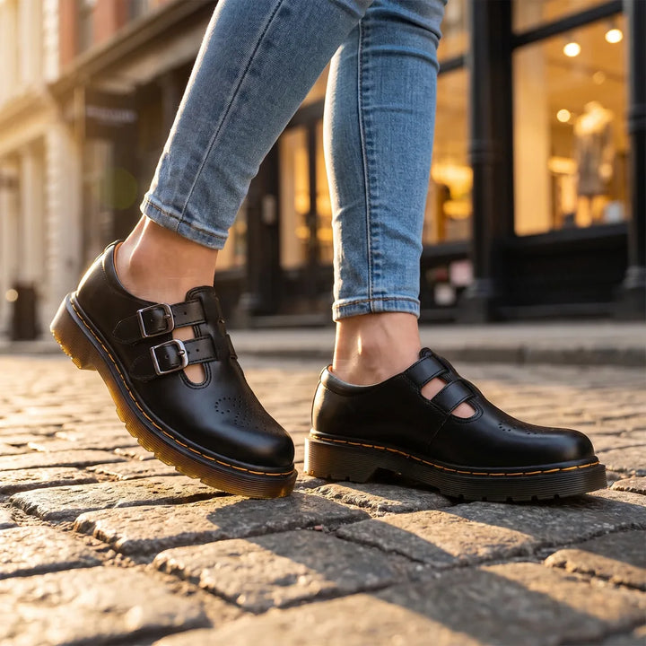 Beatrix | Womens Platform Mary Jane Shoes - Color:Black;Size:35