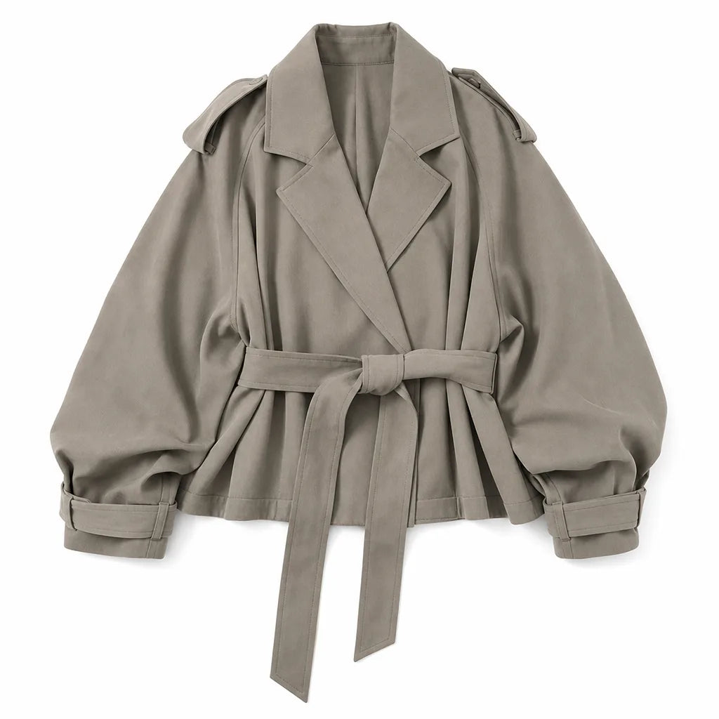 Women's Green Corwin Belted Trench Coat