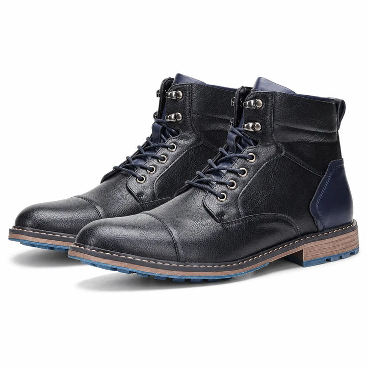 Beckett Lace-Up Ankle Boots - Color:Black;Size:38