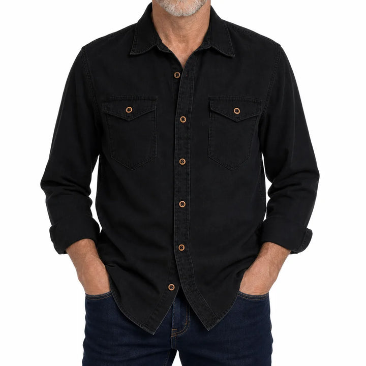 Bennett | Denim Shirt - Color:Black;Size:XS