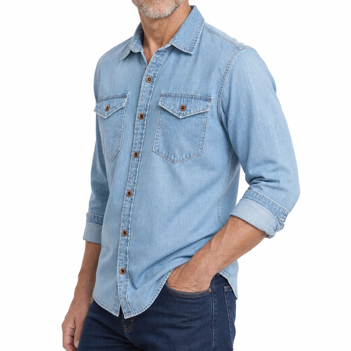 Men's Blue Ella Button Up Shirt
