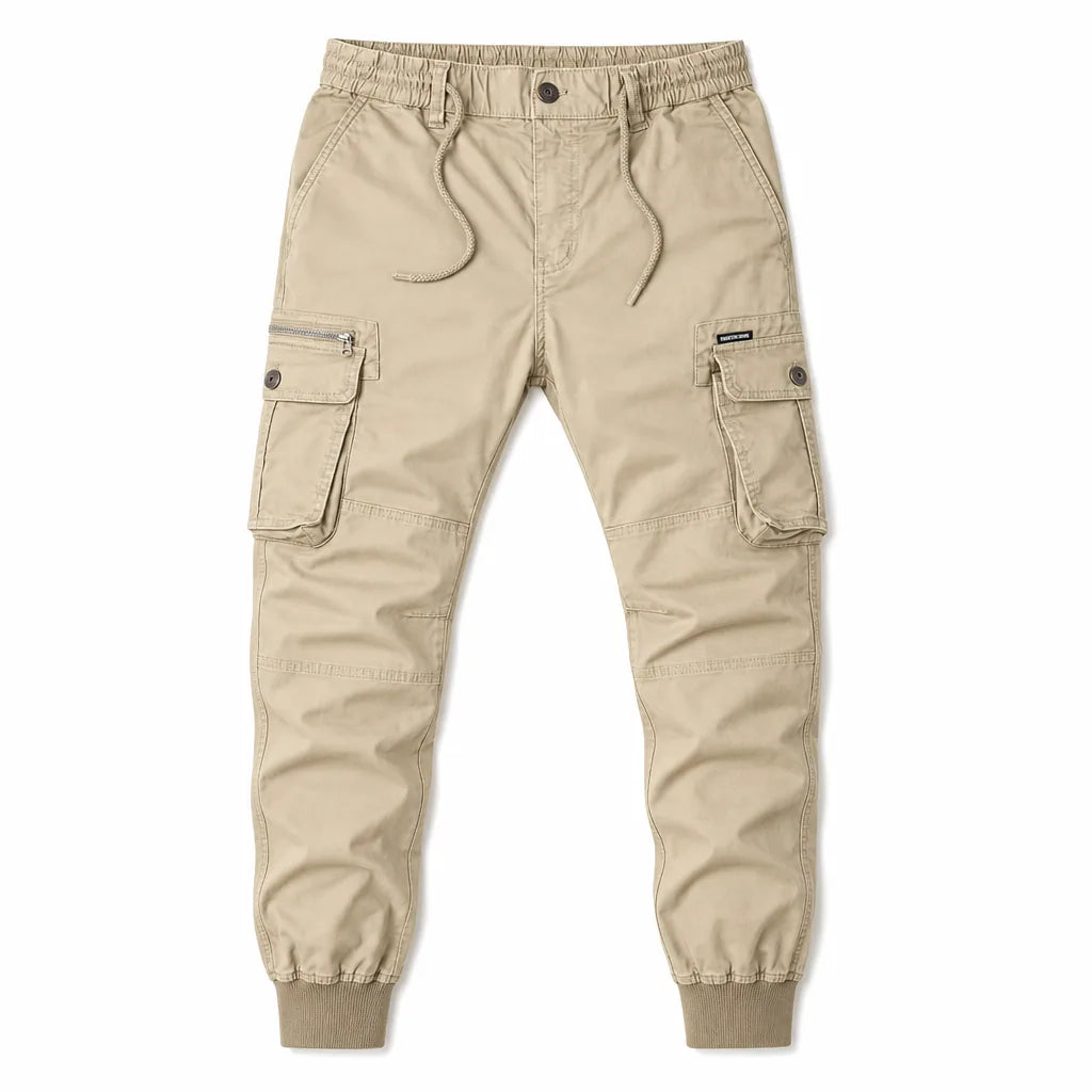 Bennett Tapered Cargo Joggers - Color:Beige;Size:28