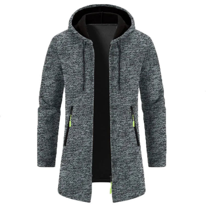 Benton | Men's Longline Hoodie Coat  - Size:XS;Color:Dark Gray