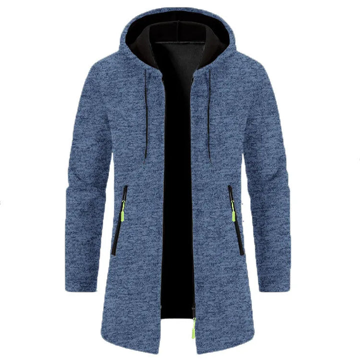 Benton | Men's Longline Hoodie Coat  - Size:XS;Color:Navy Blue