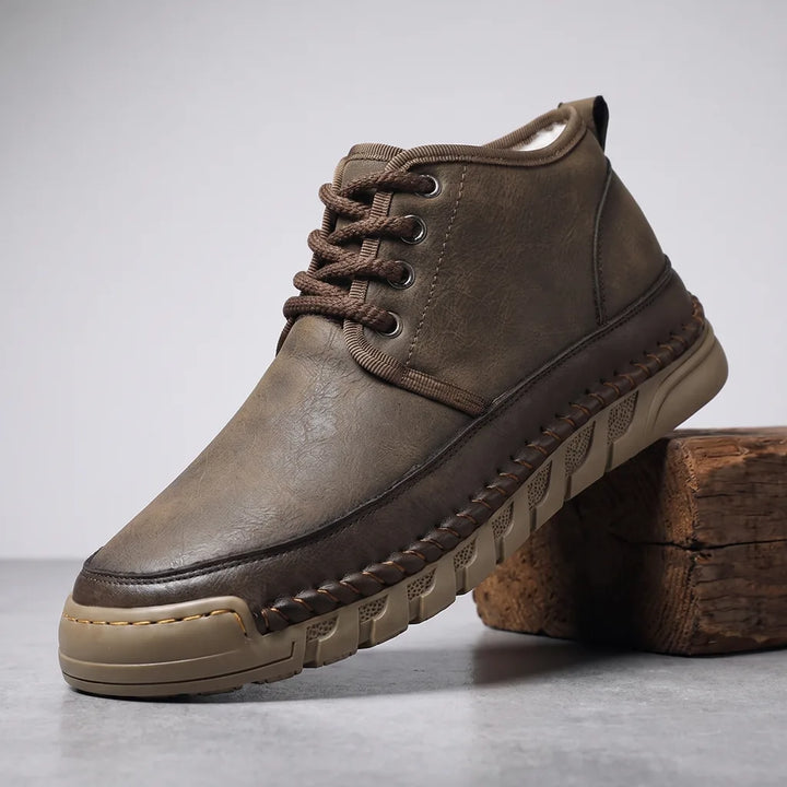 Bingham Leather Chukka Boots - Color:Dark Brown;Size:38