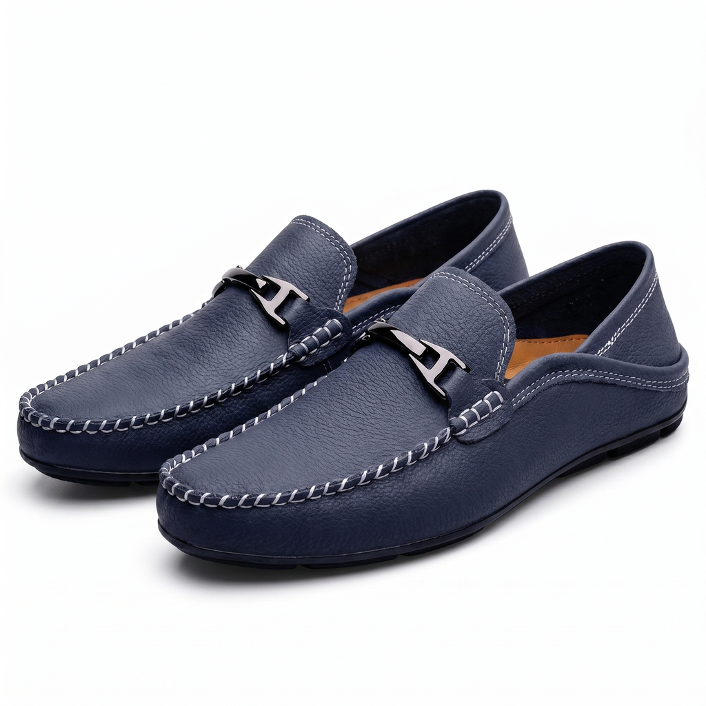 Blue Mason Leather Slip-On Loafers 1