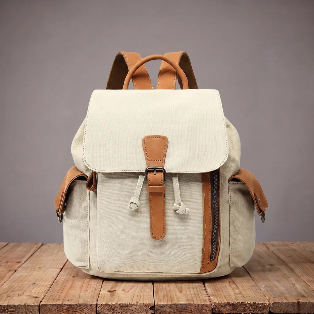 Blythe | Men's Laptop Waterproof Cool Backpack - Color:Beige