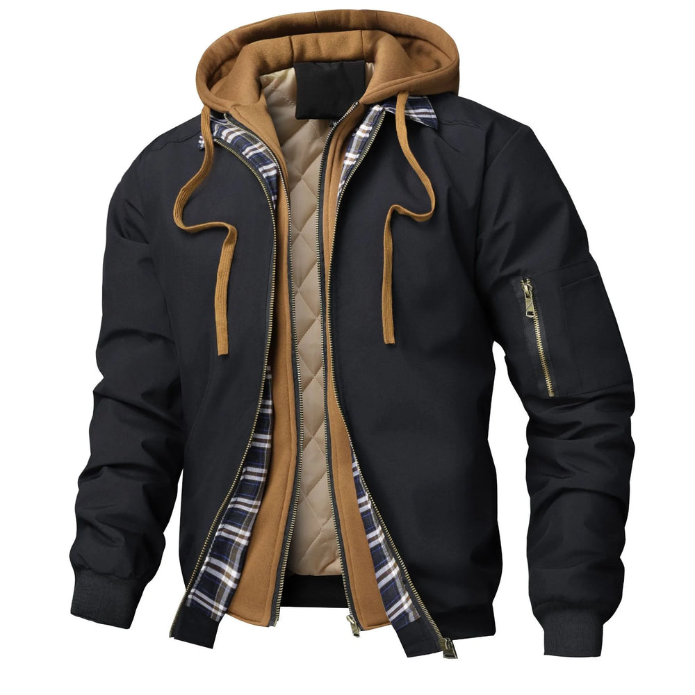 Bradley | Quilted Hooded Jacket - Black
