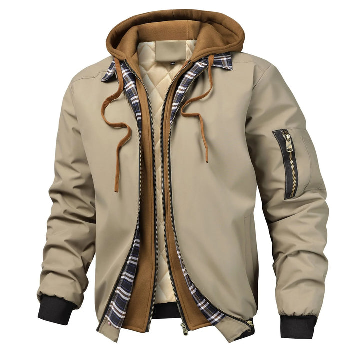 Bradley | Quilted Hooded Jacket - Khaki