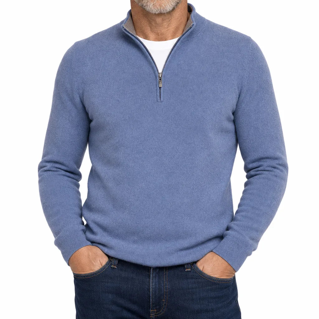 Brantley | Mens Fall V-Neck Sweater - Color:Blue;Size:XS