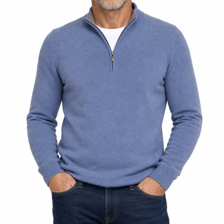 Brantley | Mens Fall V-Neck Sweater - Color:Blue;Size:XS
