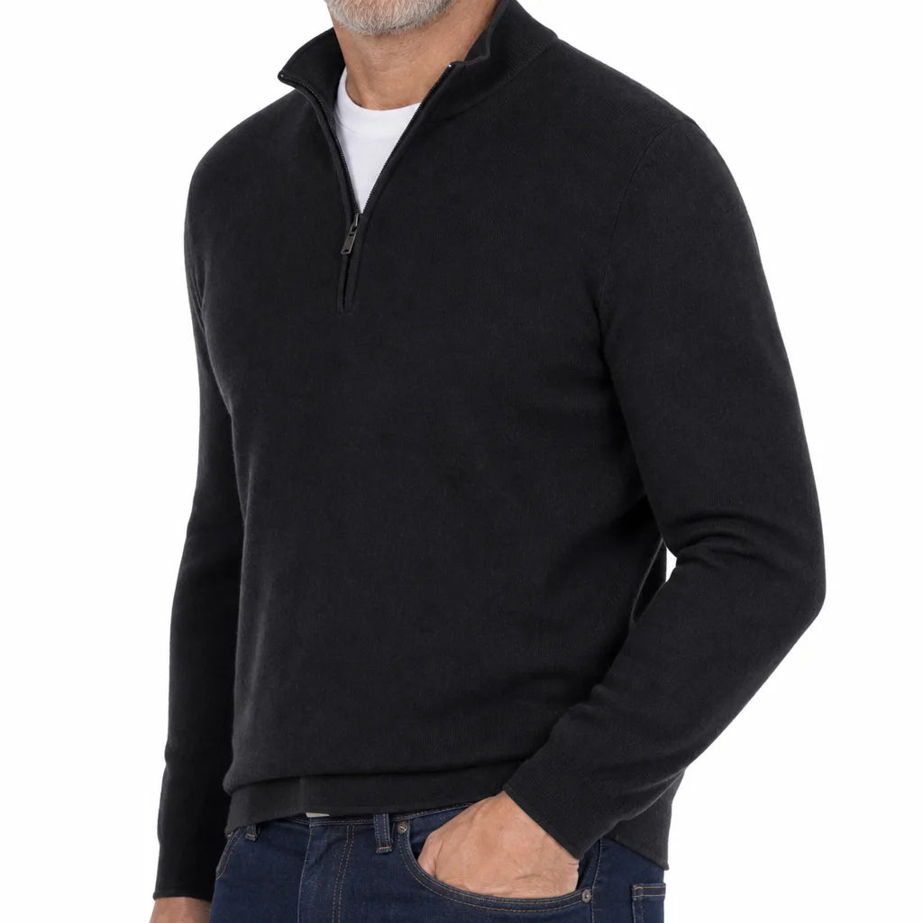 Men's Black Pinkerton Zip Turtleneck Sweater
