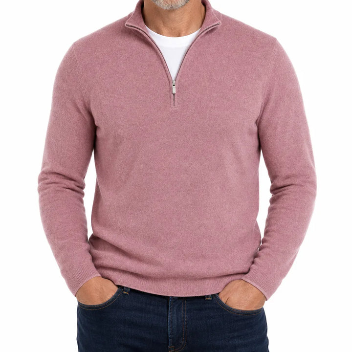 Brantley | Mens Fall V-Neck Sweater - Color:Pink;Size:XS