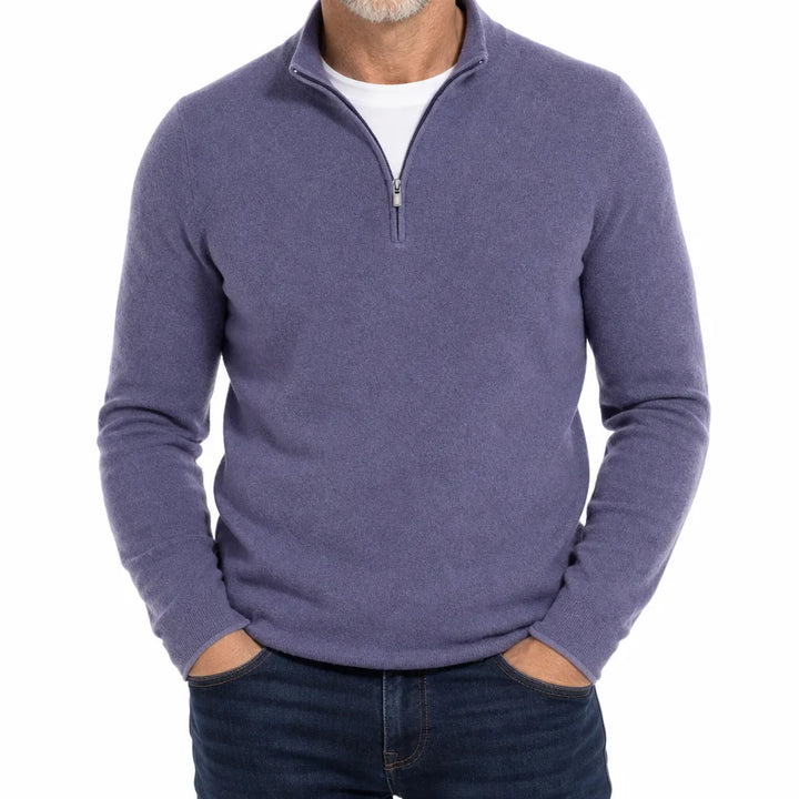 Brantley | Mens Fall V-Neck Sweater - Color:Purple;Size:XS