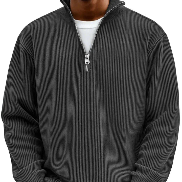 Bronson | Men's Quarter-Zip Sweater - Color:Black;Size:XS