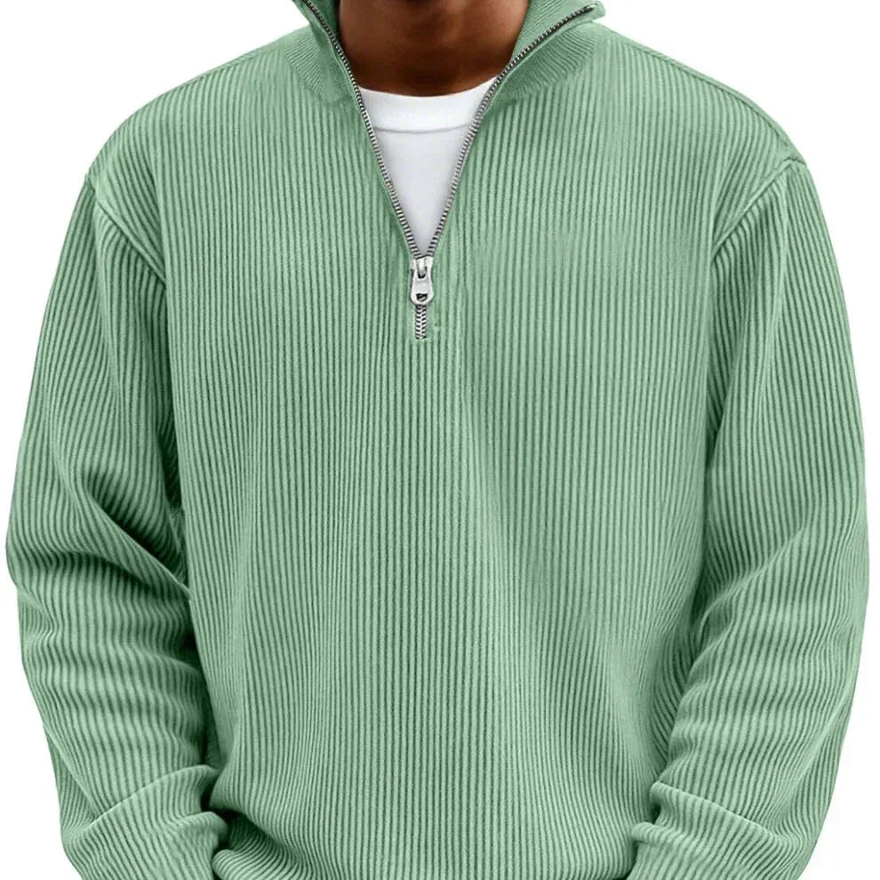 Bronson | Men's Quarter-Zip Sweater - Color:Green;Size:XS