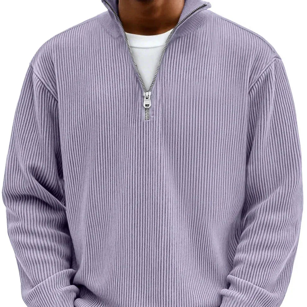 Bronson | Men's Quarter-Zip Sweater - Color:Purple;Size:XS