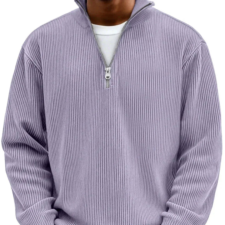 Bronson | Men's Quarter-Zip Sweater - Color:Purple;Size:XS