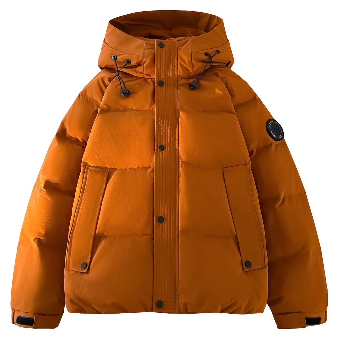 Bronson | Men's Winter Hooded Puffer Jacket - Red