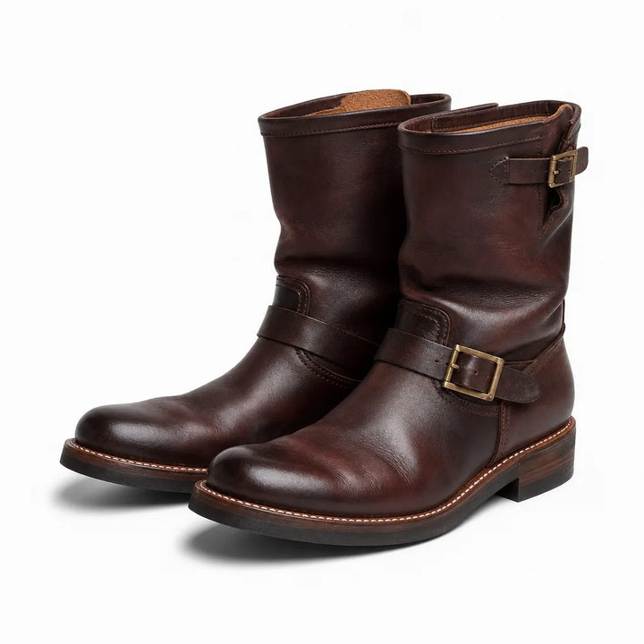 Brooks Mid-Calf Boots - Color:Red;Size:38