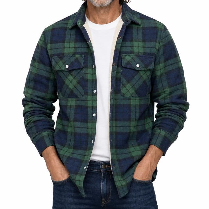Buckley Flannel Jacket - Color:Green;Size:XS