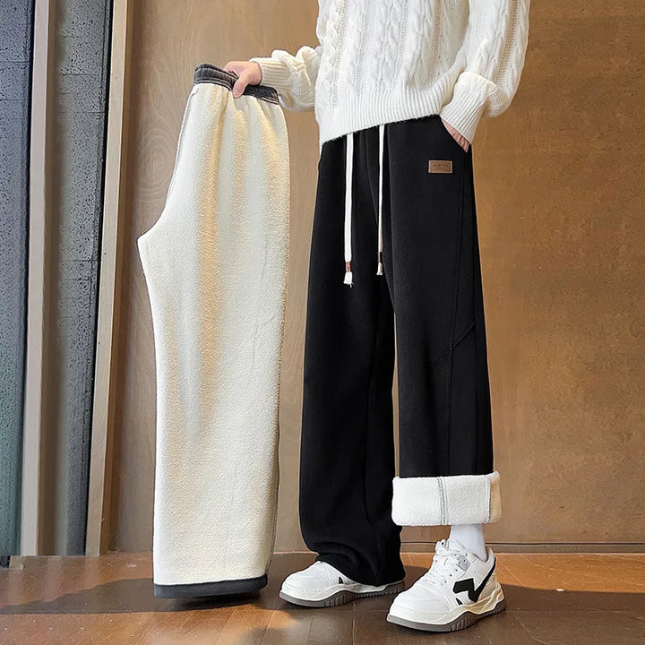 Caleb | Men's Comfort Fleece Sweatpants  - Color:Black;Size:S