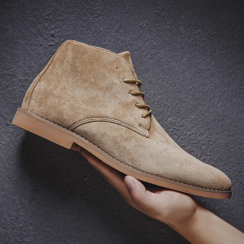 Caleb | Men's Lace-Up Ankle Boots  - Color:Brown;Size:39