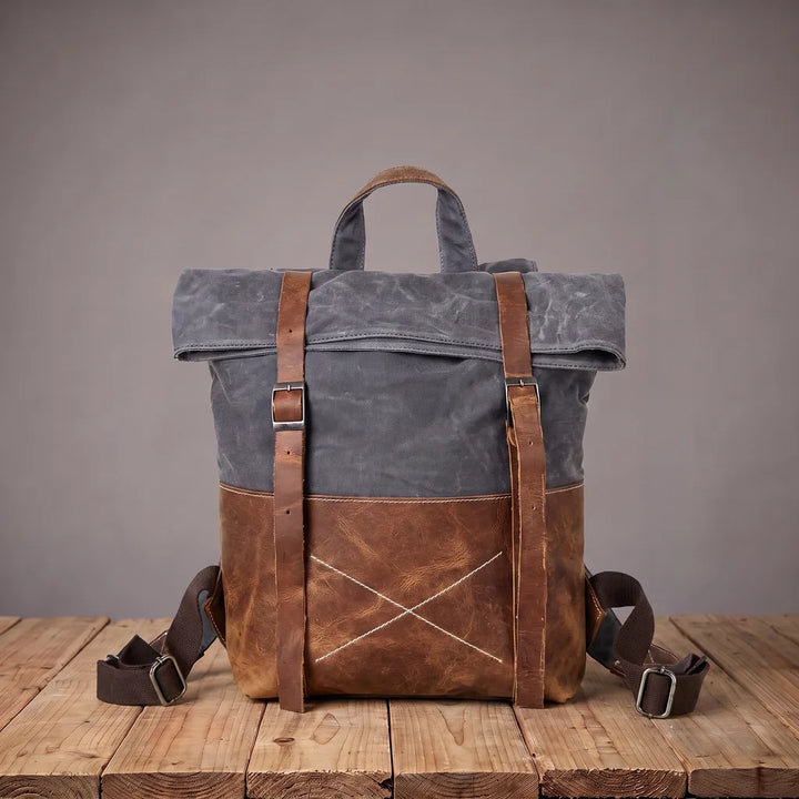 Callahan | Men's Canvas Travel Laptop Backpack  - Color:Gray